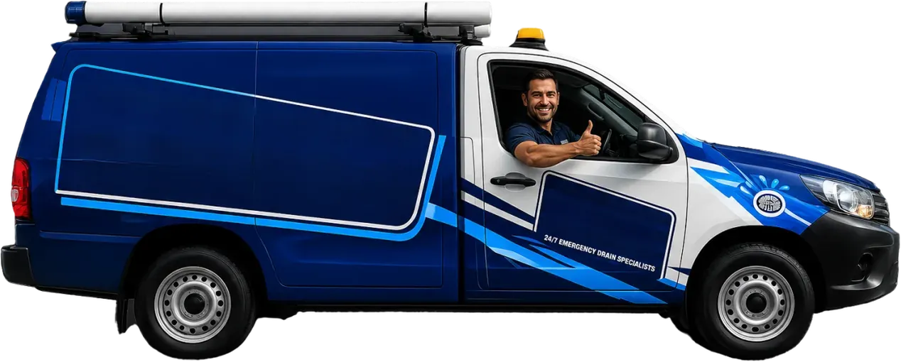 A licensed Croydon plumber heading out in the service van